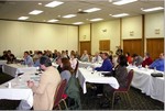 Attendees at the March 9th ABA Political Advertising Seminar  listen intently at the Carraway-Davie House in Birmingham.